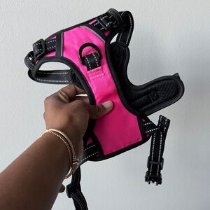 Pink and Black Dog Harness
